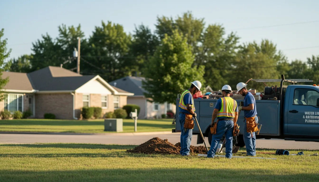 Residential water line and bathroom plumbing service in Mcclellandtown, PA